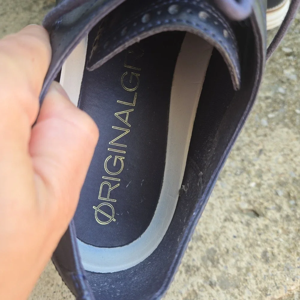 Cole Haan OriginalGrand Navy Leather Wingtip Oxford 11M Lace-Up C30563